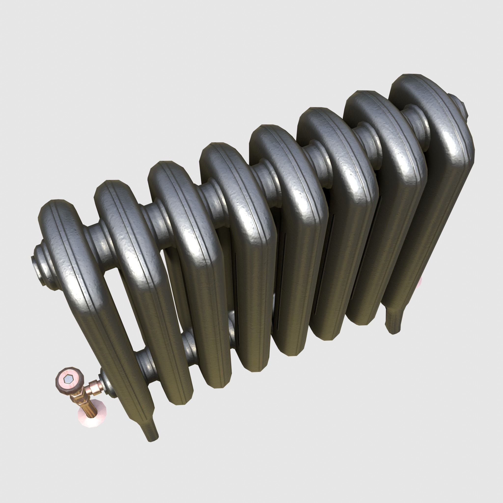 Game-ready radiator- 3 different materials 3D Model Collection_13
