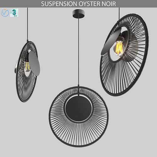 SUSPENSION OYSTER NOIR 3D model