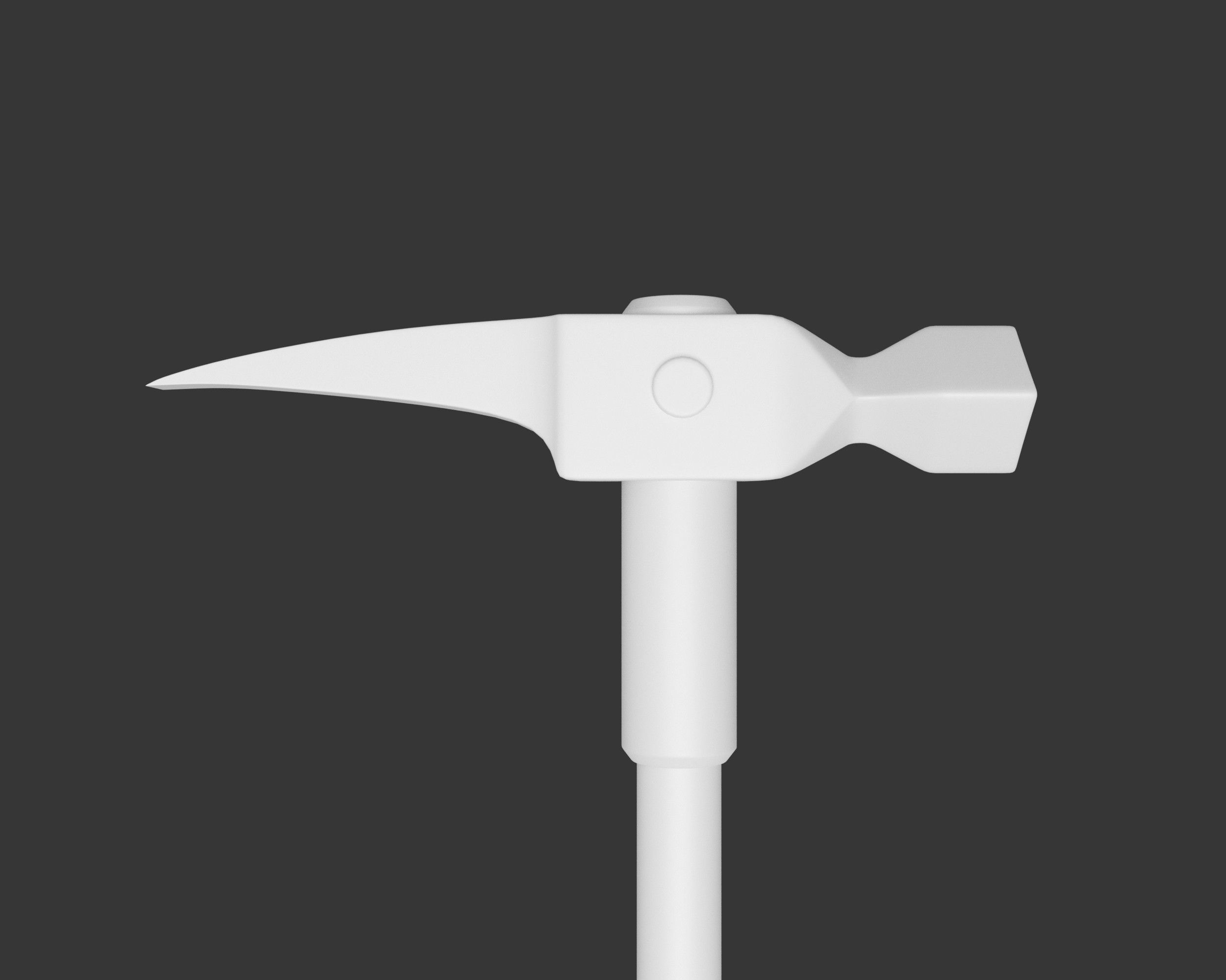 Medieval Knightly Weapon Warhammer Low-poly 3D model_7