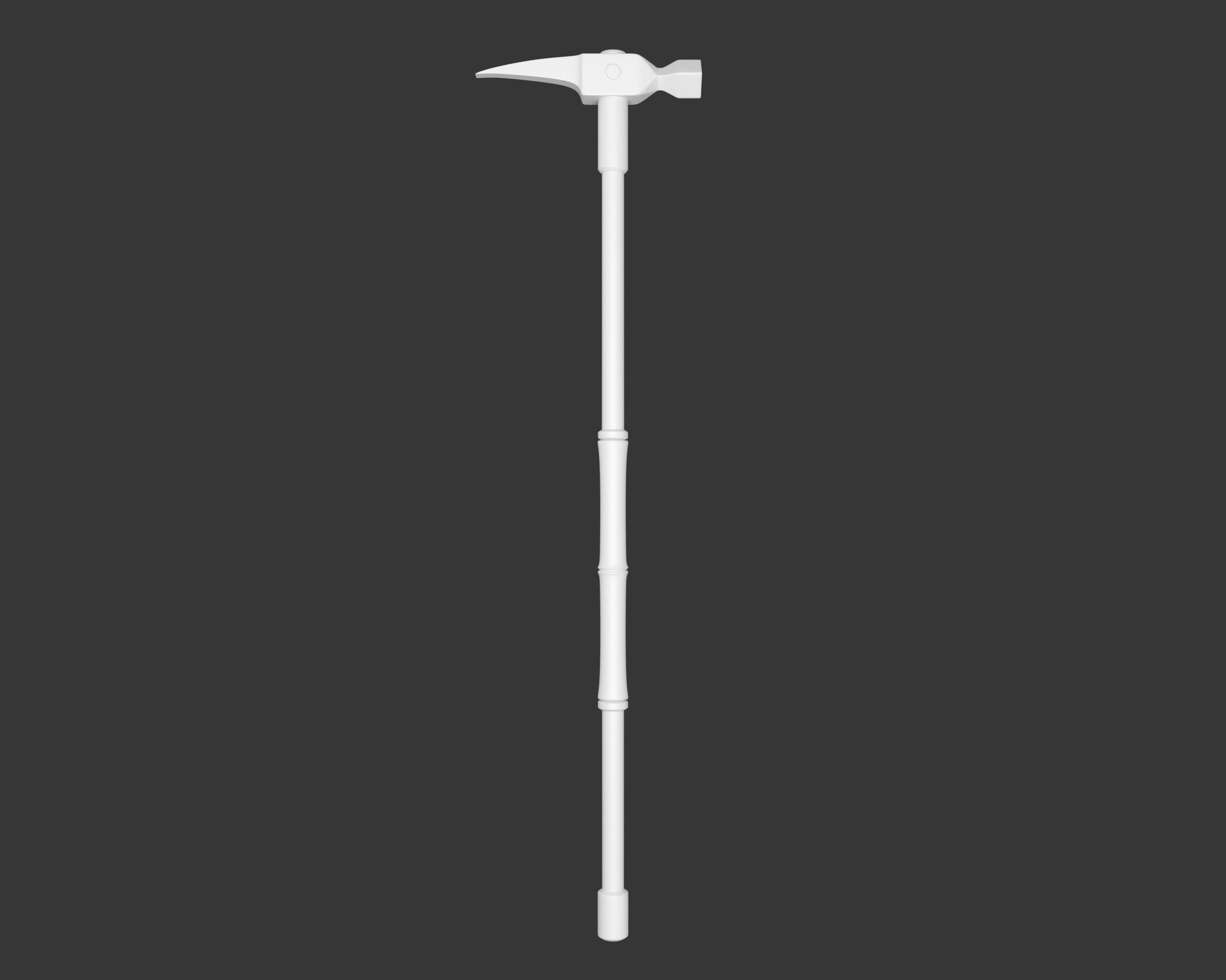 Medieval Knightly Weapon Warhammer Low-poly 3D model_4