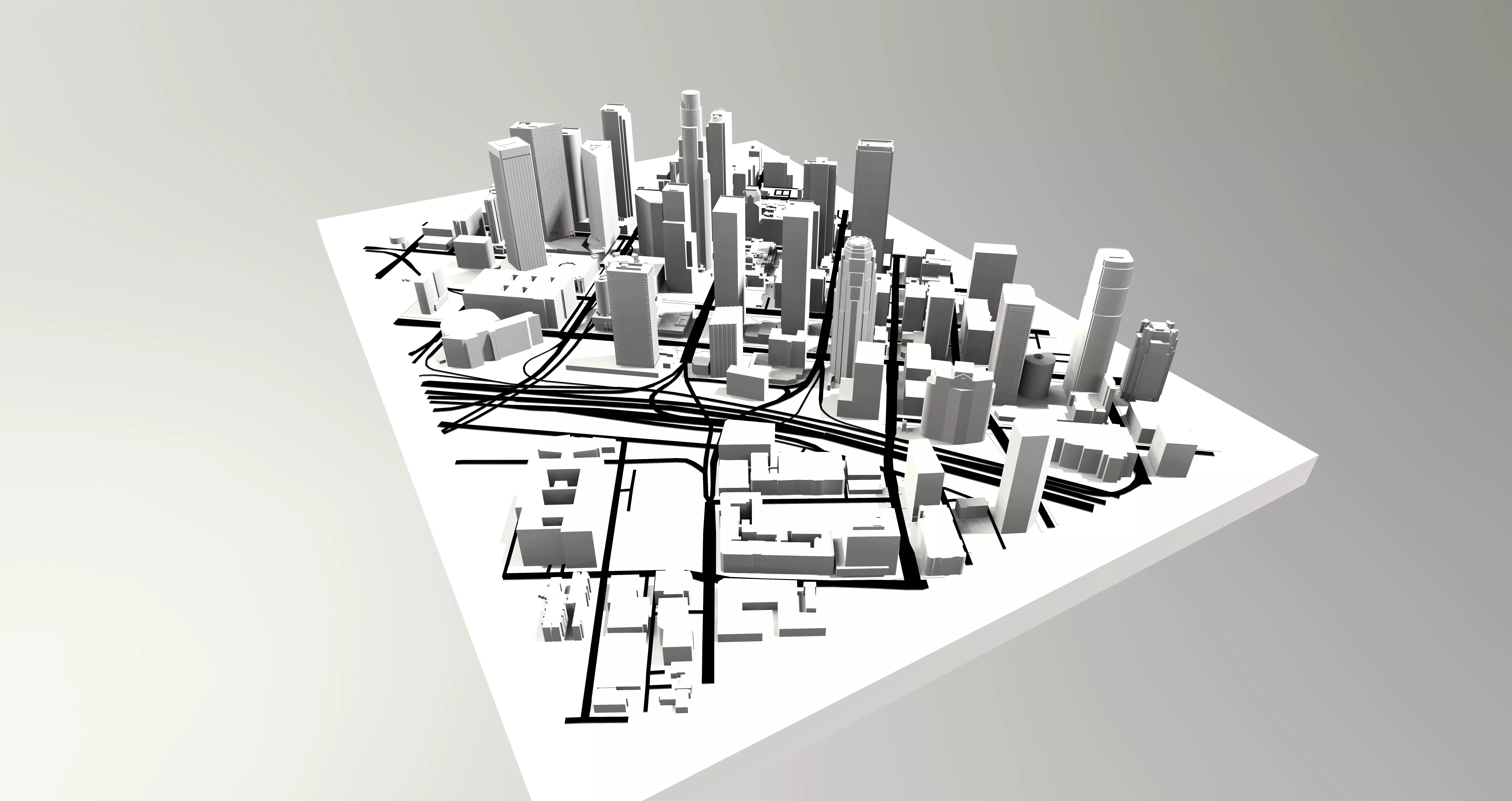 Downtown Los Angeles 3D model_0