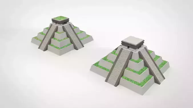 Aztec pyramid pot 3D print model