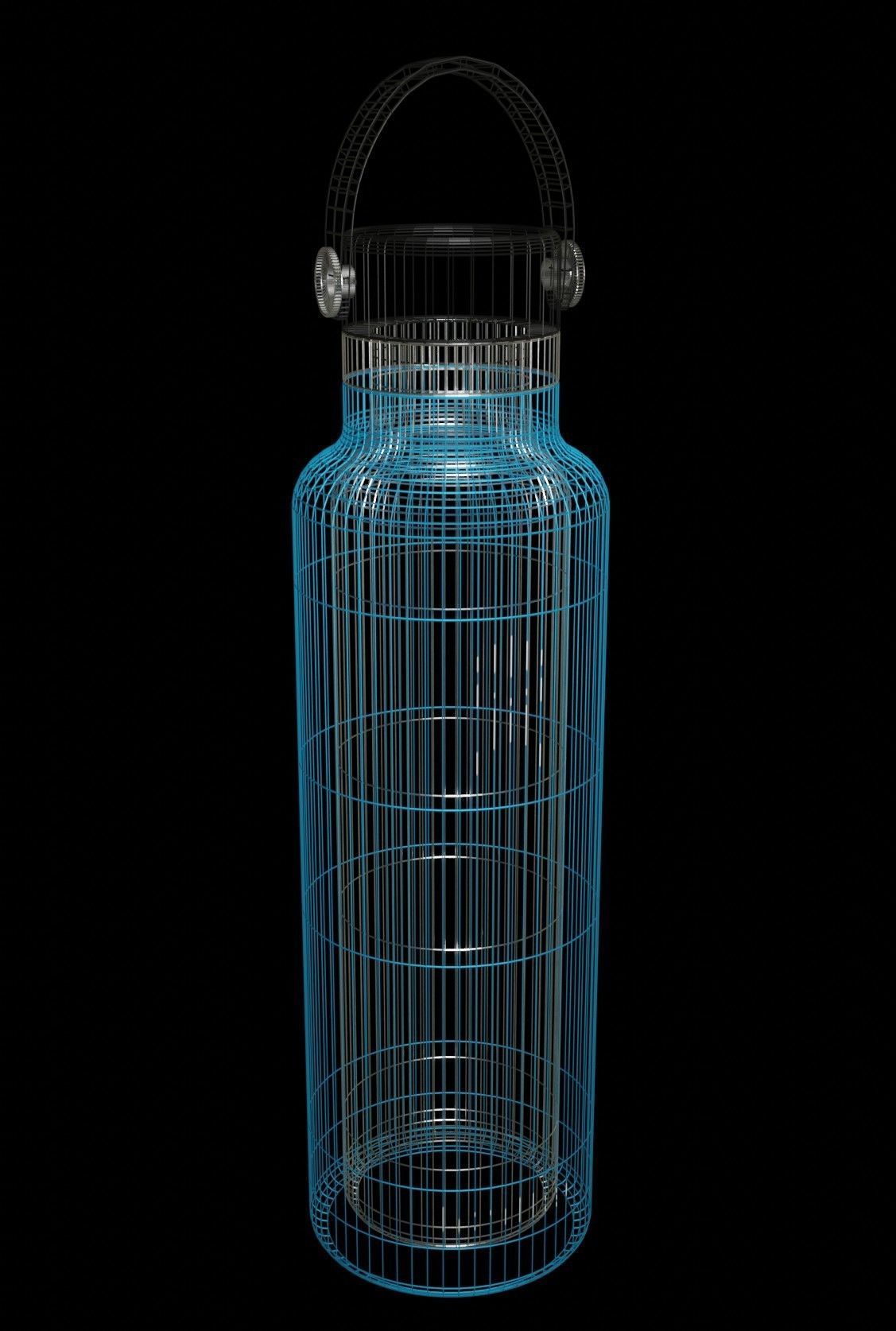 21 oz Standard Mouth Hydro Flask Low-poly 3D model_1