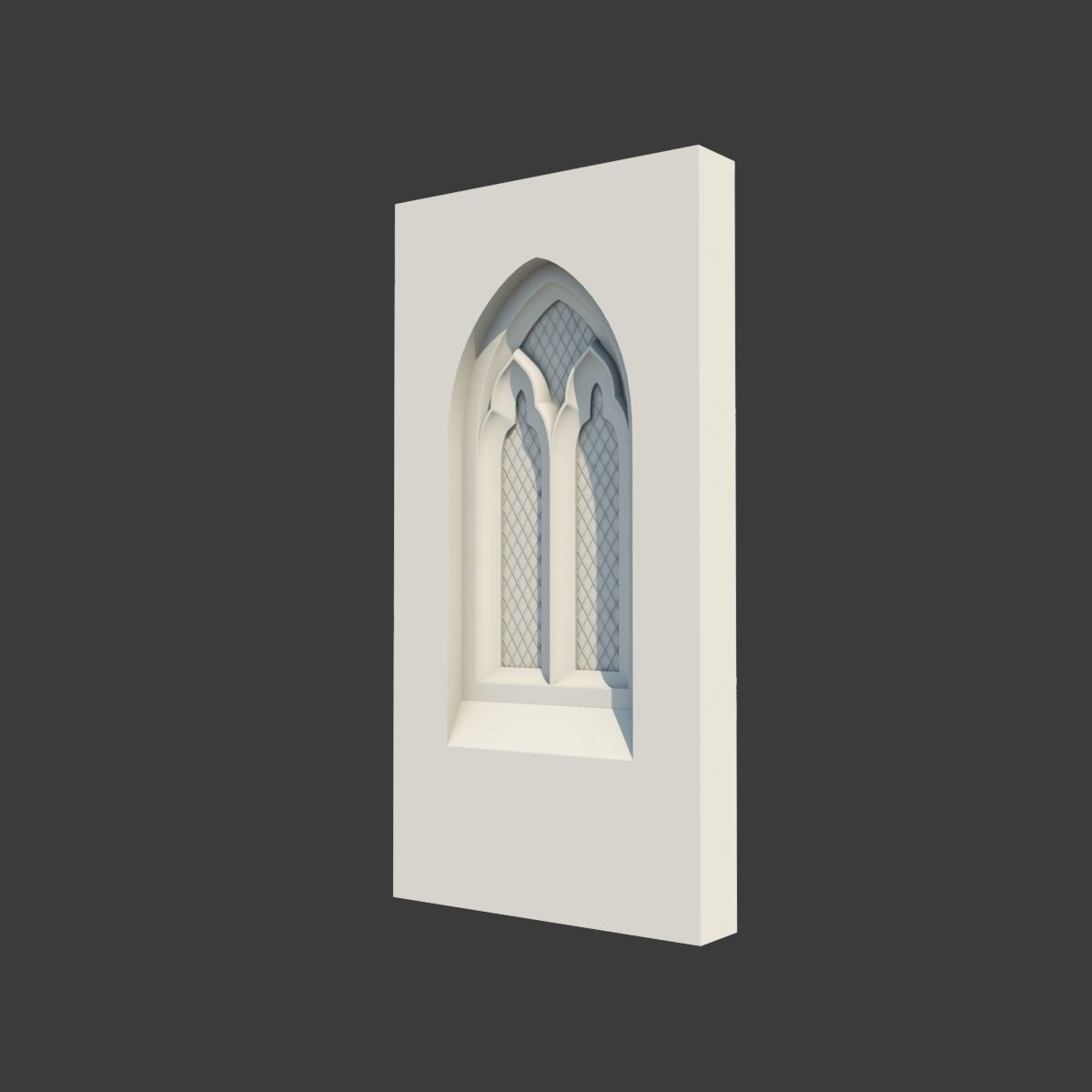 Medieval Gothic Window 06 3D model_2
