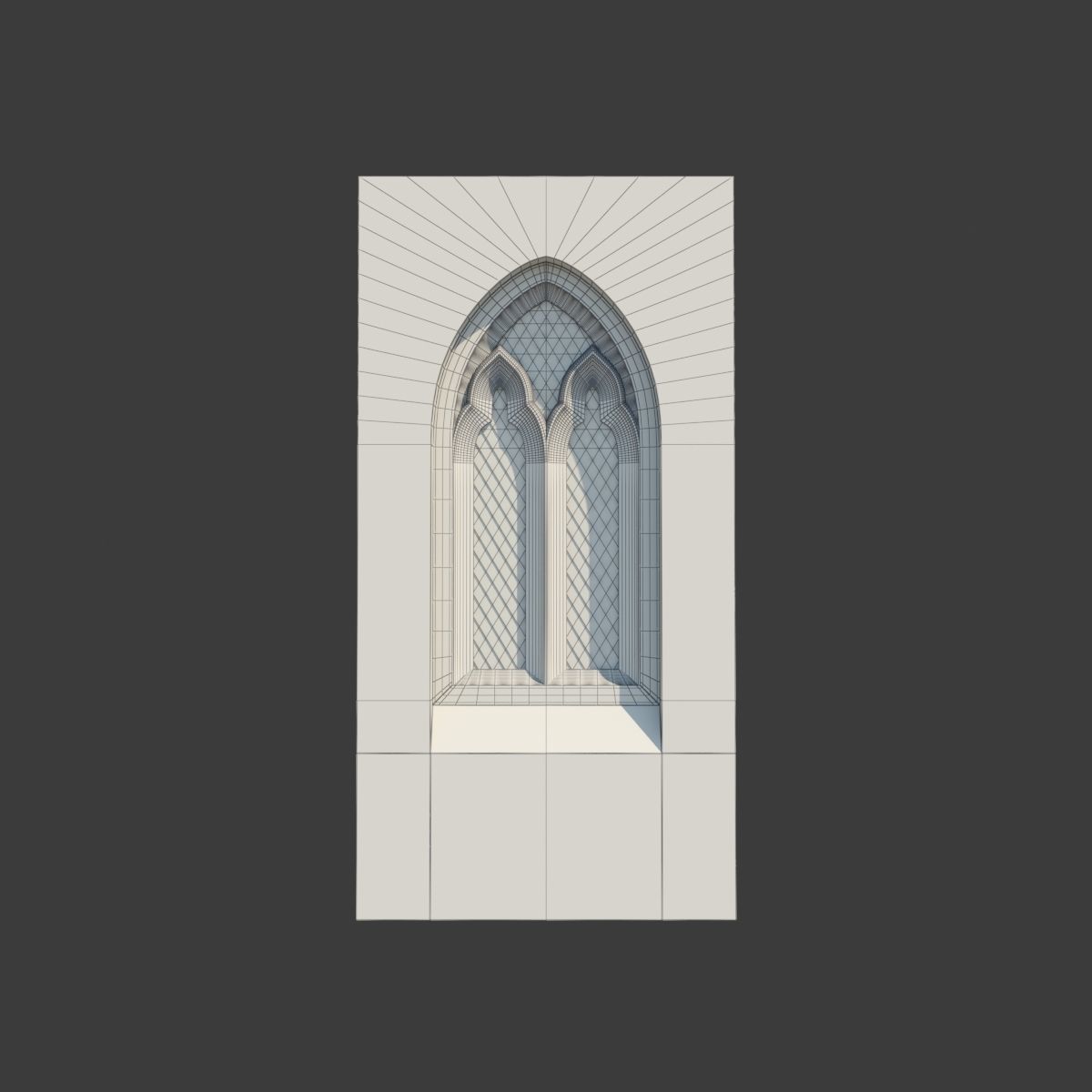 Medieval Gothic Window 06 3D model_7