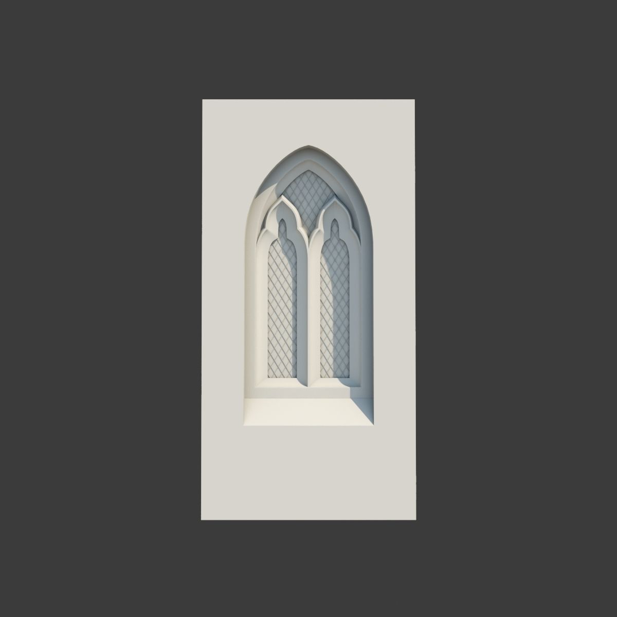 Medieval Gothic Window 06 3D model_1