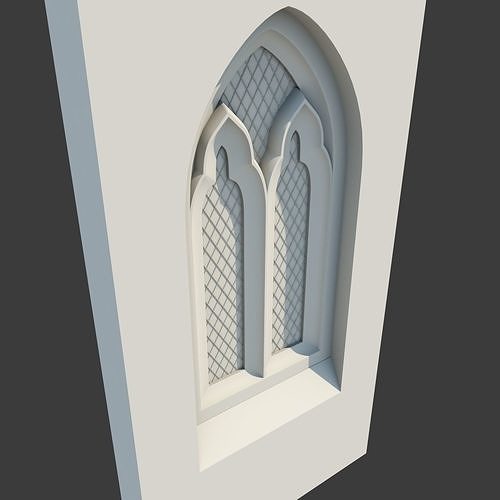 Medieval Gothic Window 06 3D model
