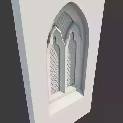 Medieval Gothic Window 06 3D model