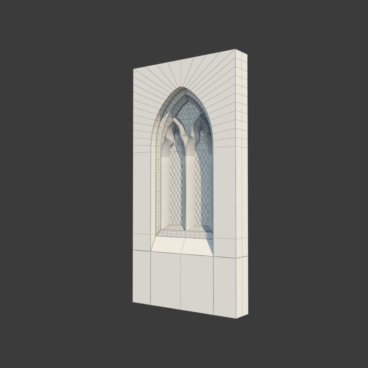 Medieval Gothic Window 06 3D model_8