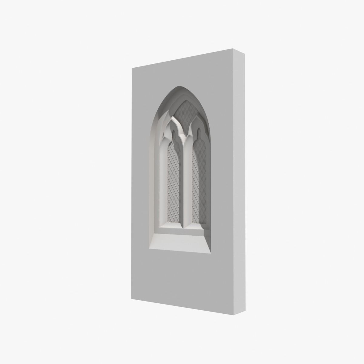 Medieval Gothic Window 06 3D model_10