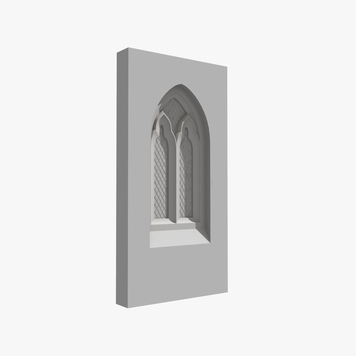Medieval Gothic Window 06 3D model_12