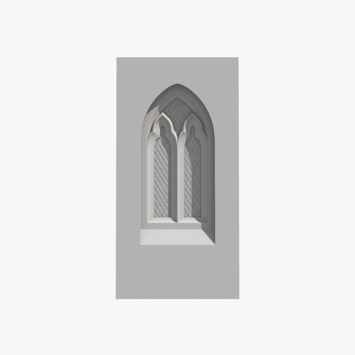 Medieval Gothic Window 06 3D model_11