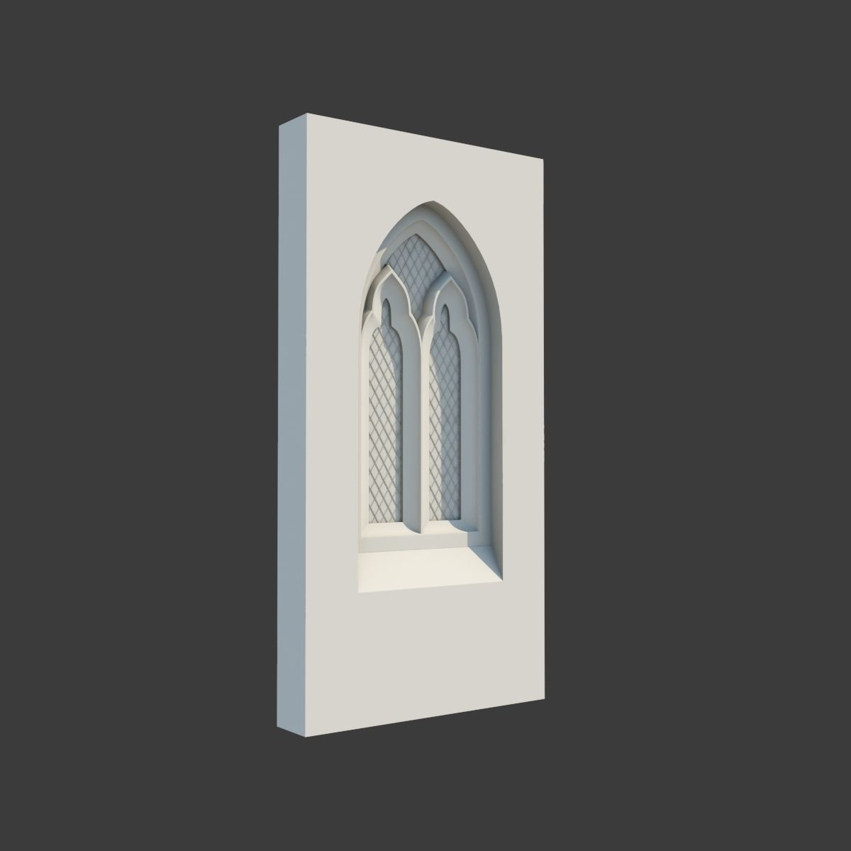 Medieval Gothic Window 06 3D model_3