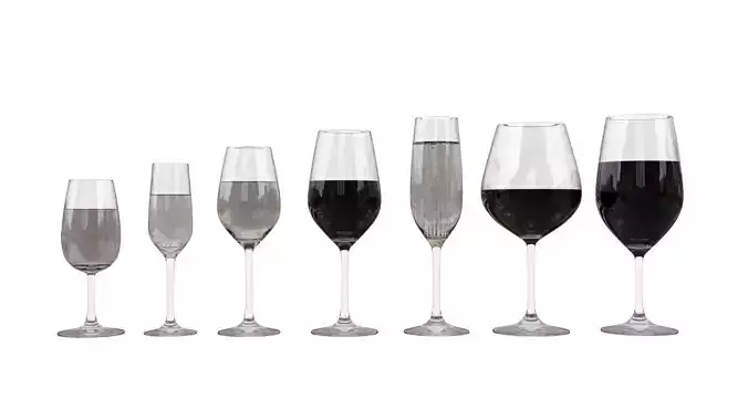 Wine set of glasses