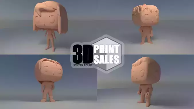 4x3 Promo Pack 3 - Custom Pop 3D Printable Models DIY 3D Model Collection