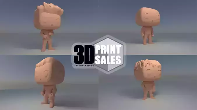 4x3 Promo Pack 5 - Custom Pop 3D Printable Models DIY 3D Model Collection