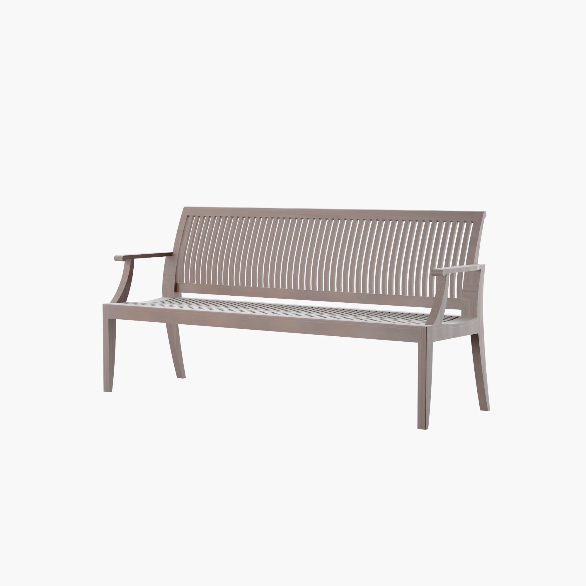 Outdoor Bench 3D model_2
