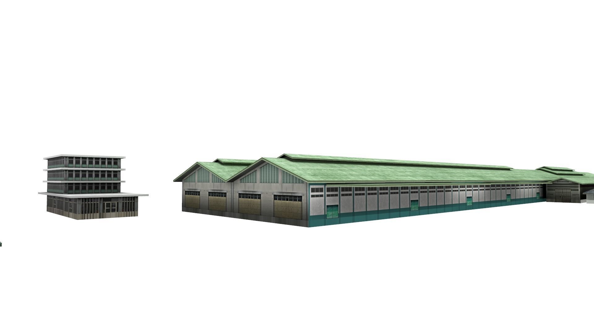 Industry factory building indofood indonesian Low-poly 3D model_4