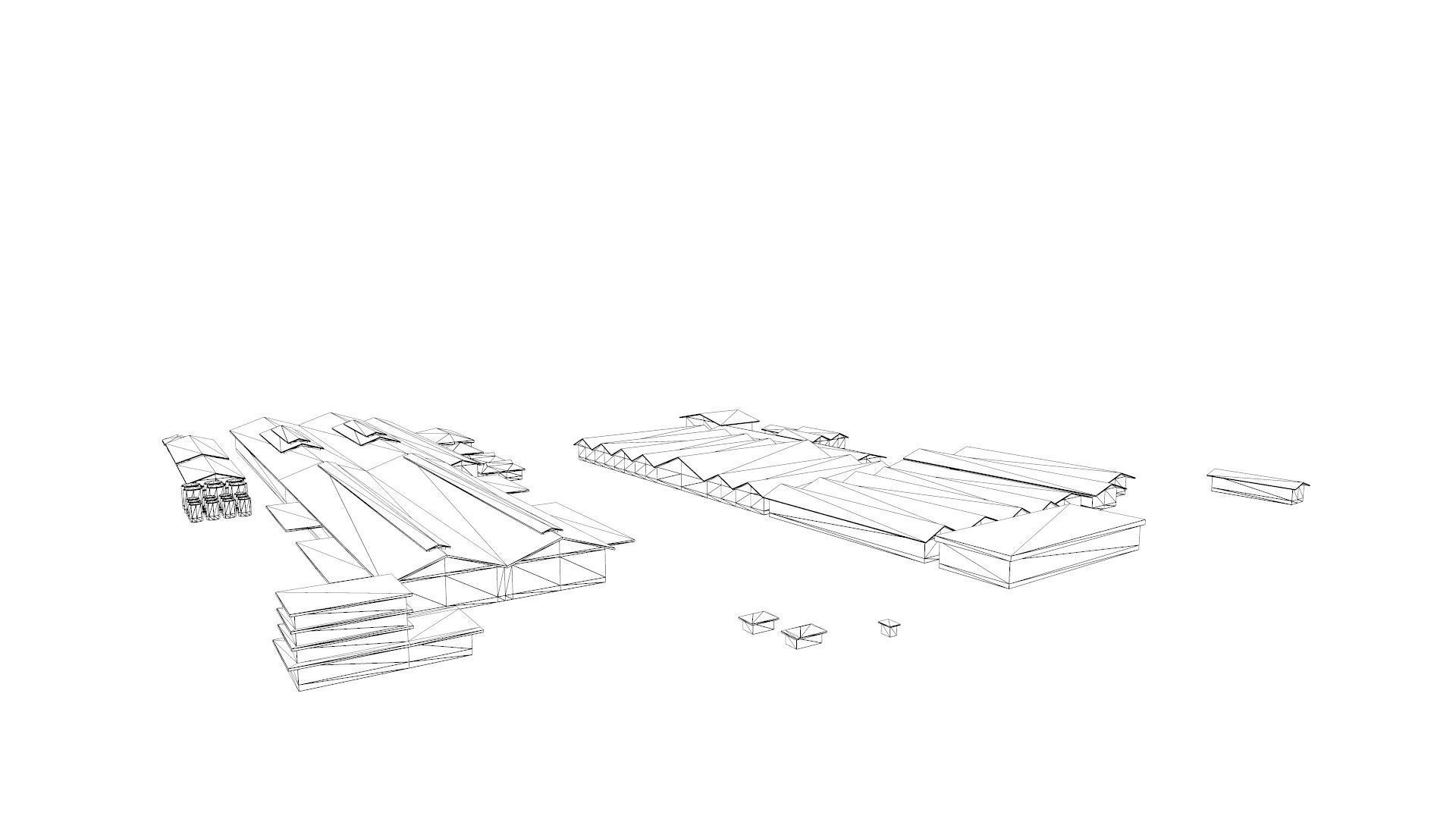 Industry factory building indofood indonesian Low-poly 3D model_7