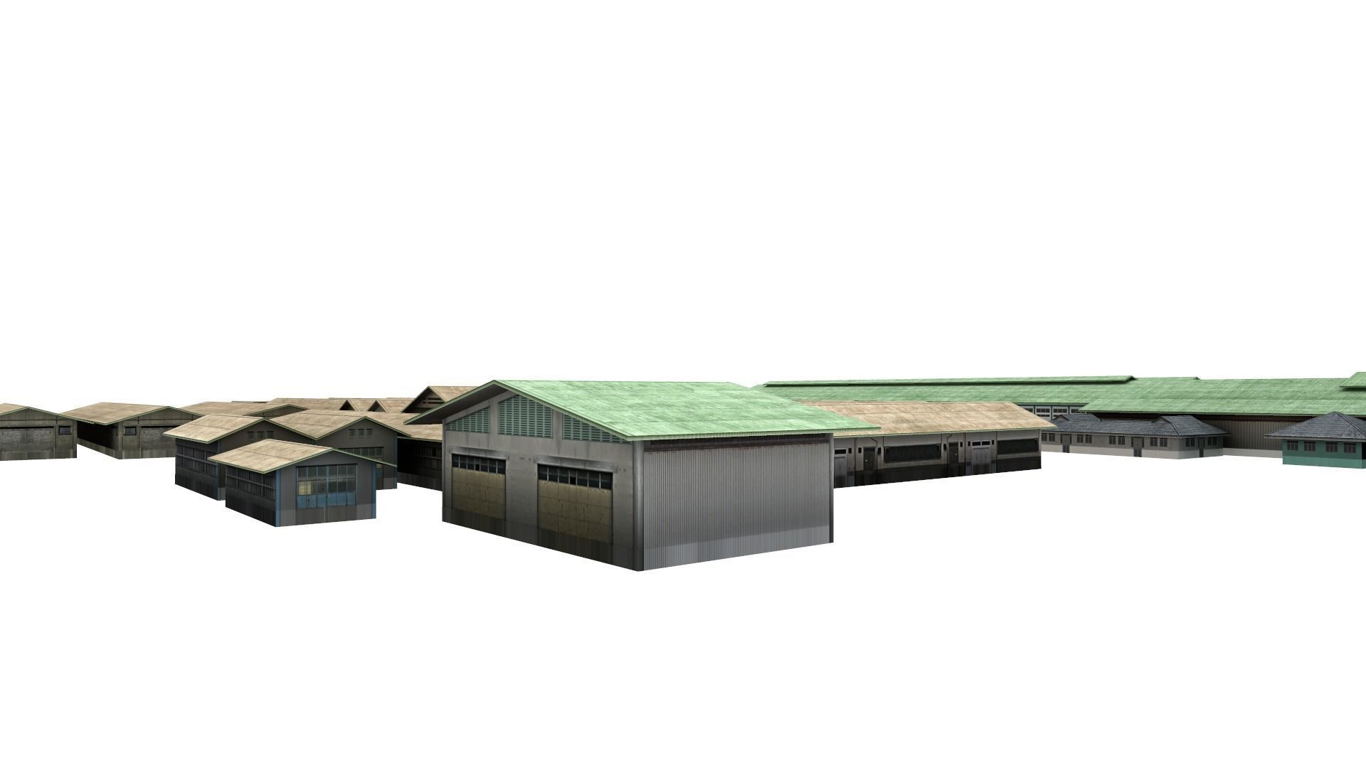 Industry factory building indofood indonesian Low-poly 3D model_3