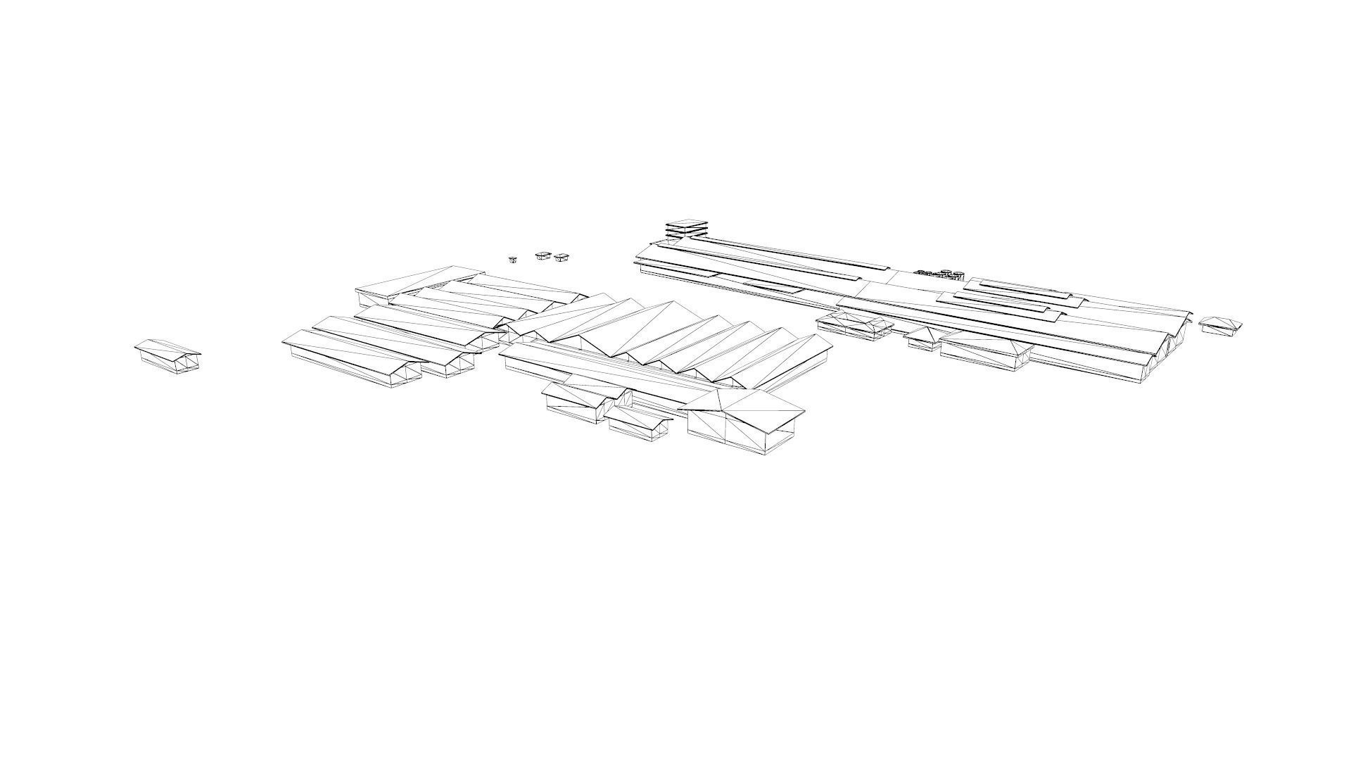 Industry factory building indofood indonesian Low-poly 3D model_9