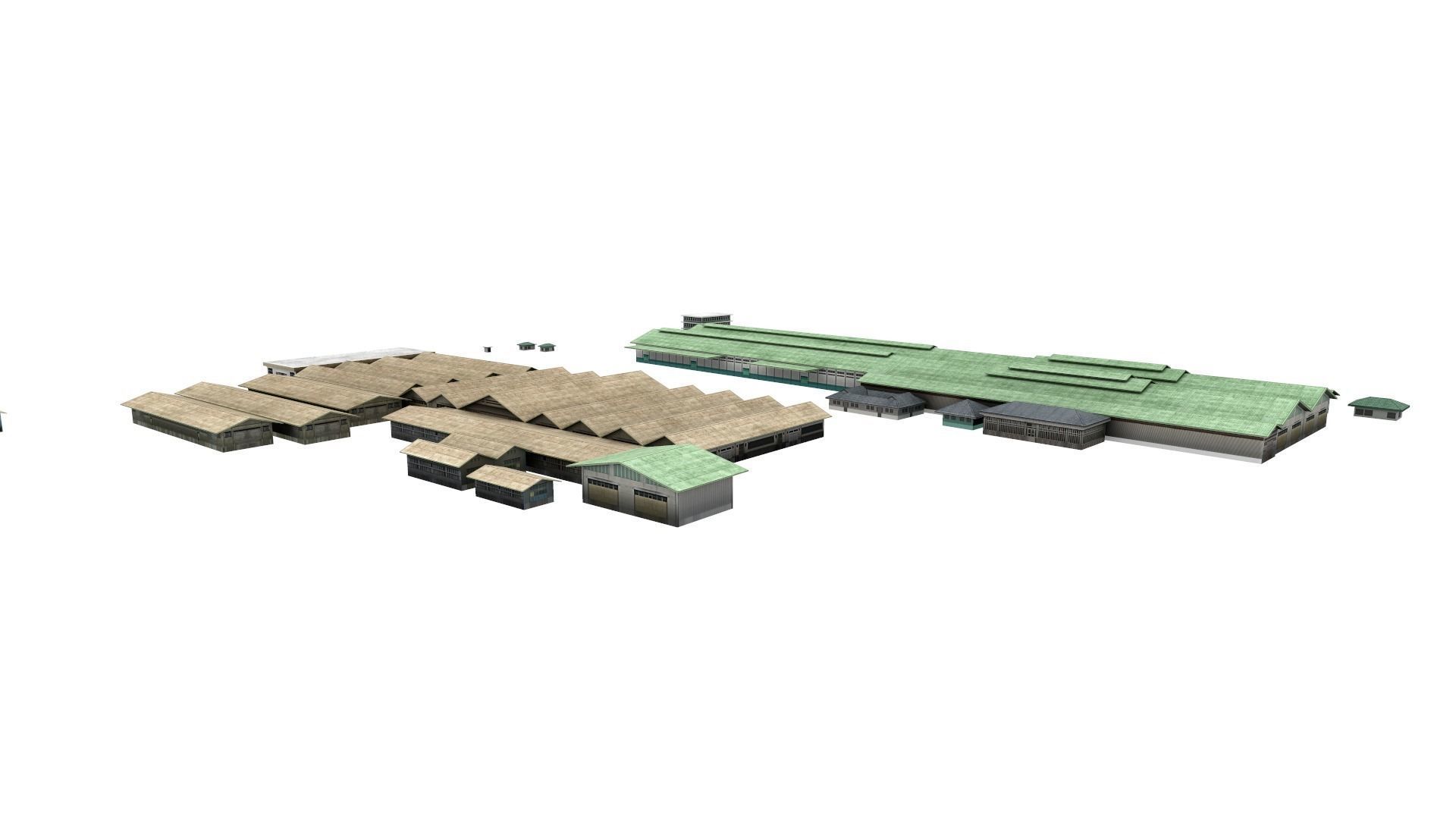 Industry factory building indofood indonesian Low-poly 3D model_1