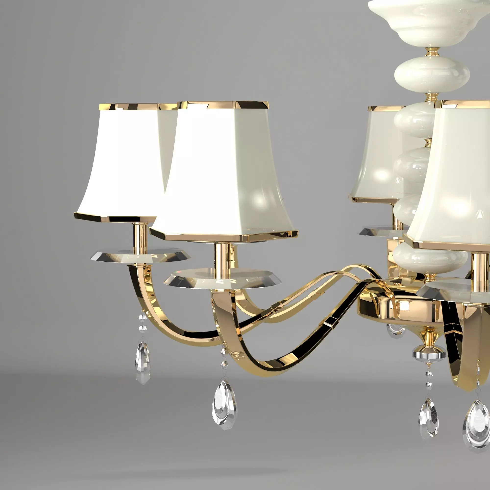 Golden Chandelier 3D model