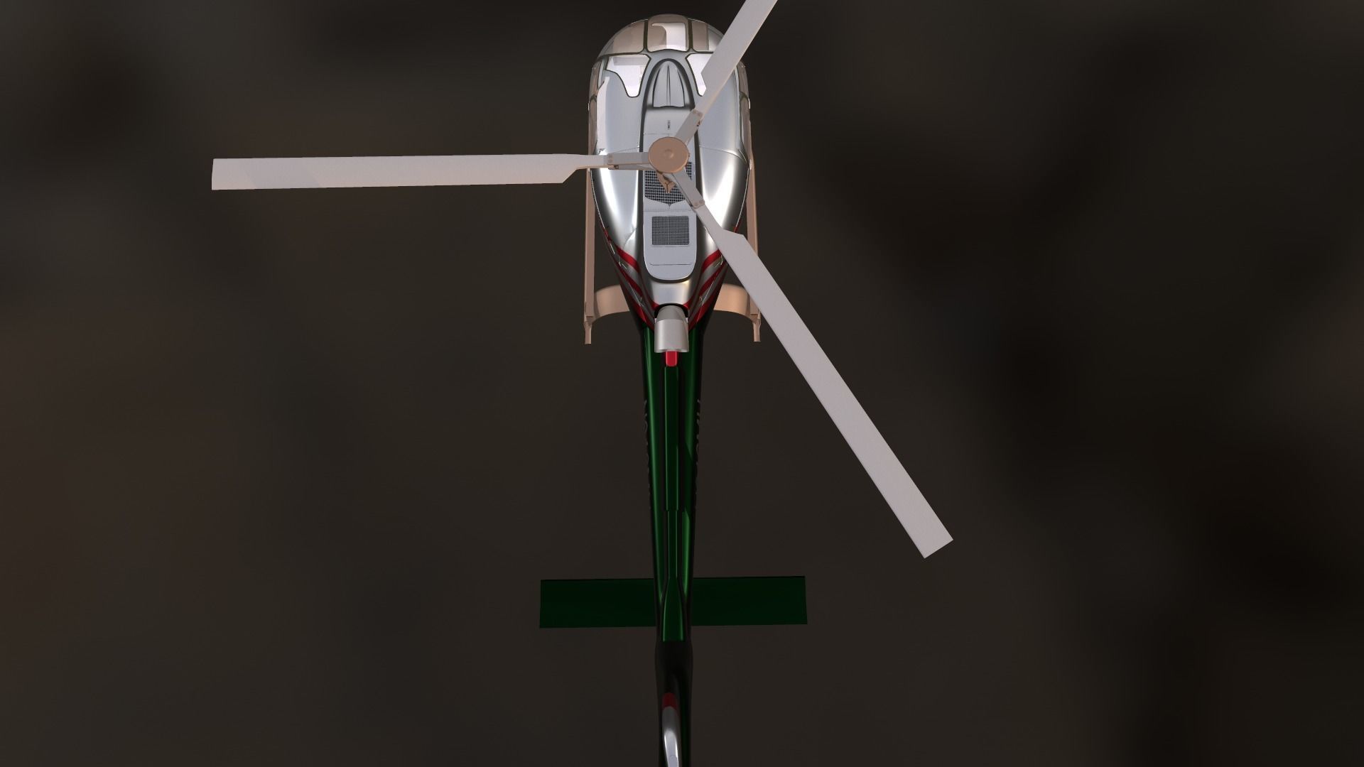 Helicopter - Low-poly 3D model_10