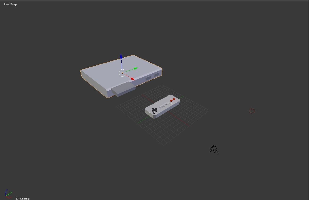 Retro Console 3D model_1