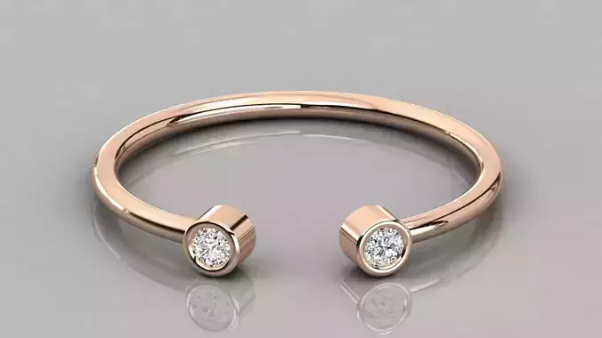 Women solitaire ring 3dm stl render detail 