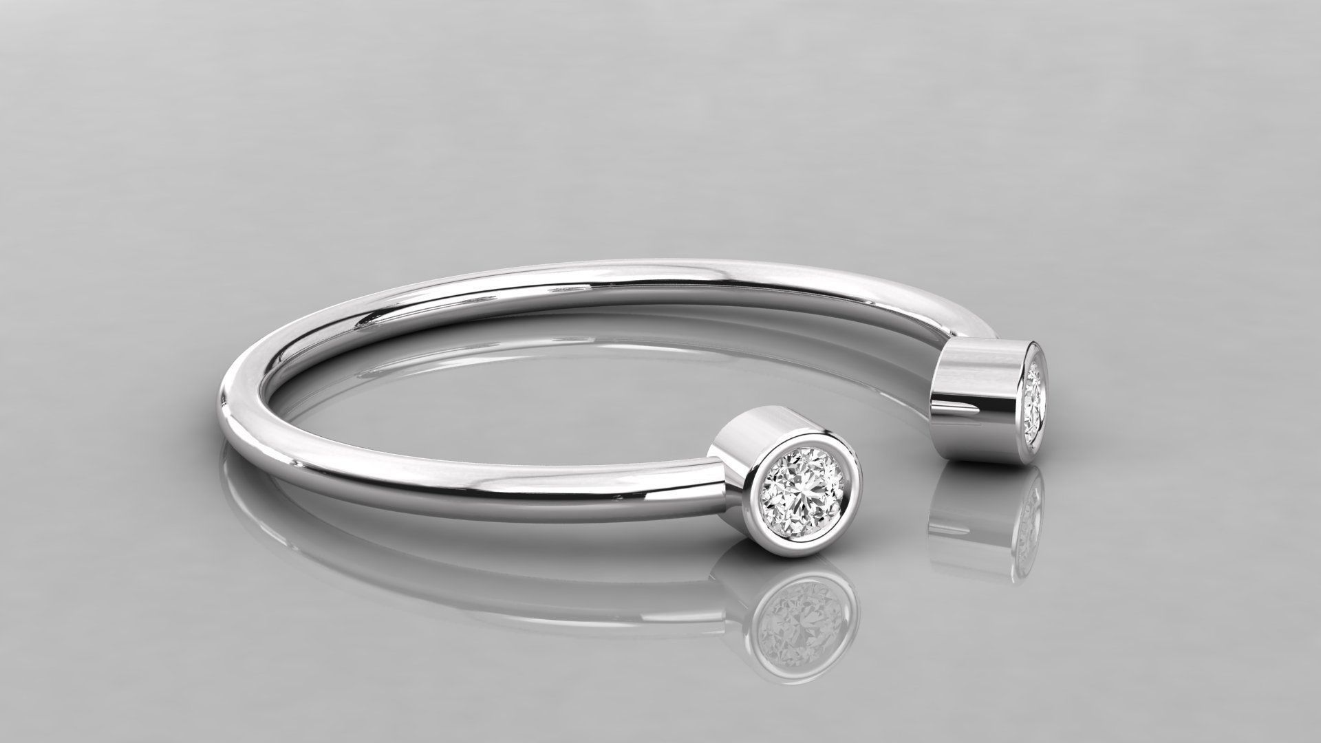 Women solitaire ring 3dm stl render detail  3D print model_5