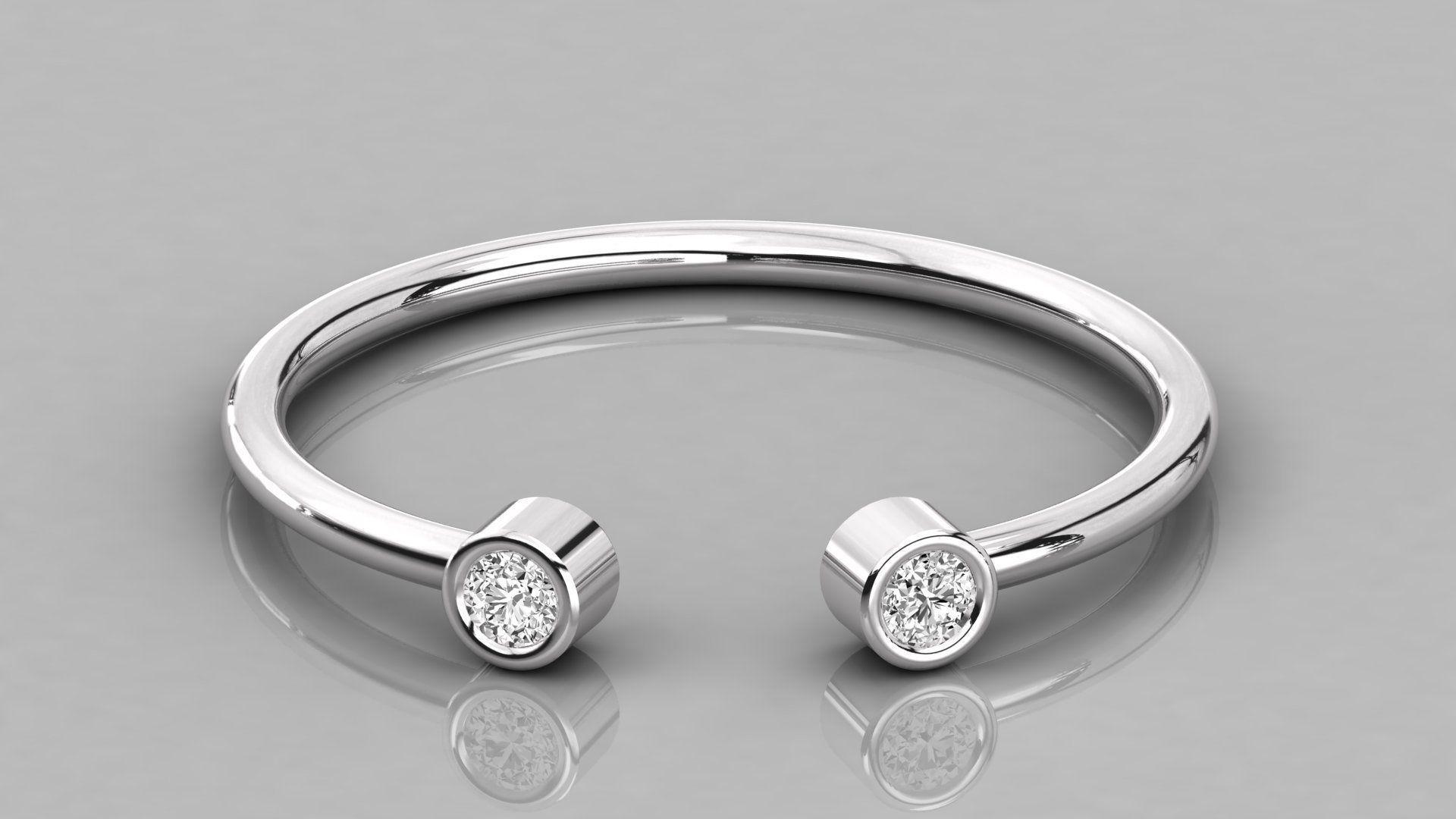Women solitaire ring 3dm stl render detail  3D print model_7