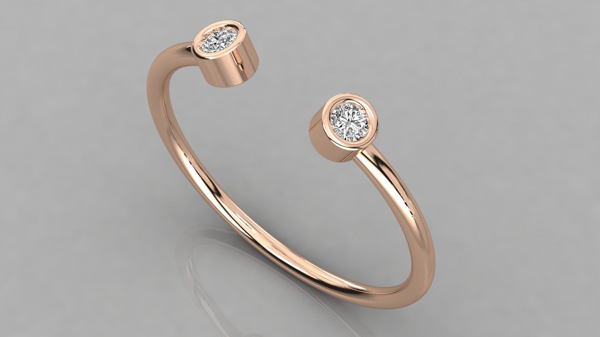 Women solitaire ring 3dm stl render detail  3D print model_1