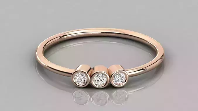 Women solitaire ring 3dm stl render detail 