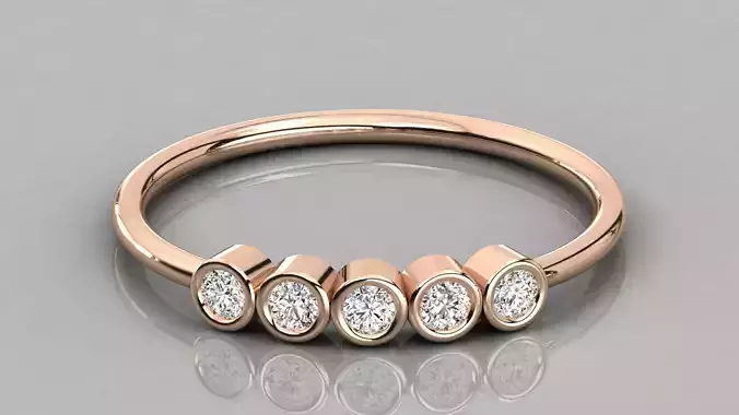 Women solitaire ring 3dm stl render detail 