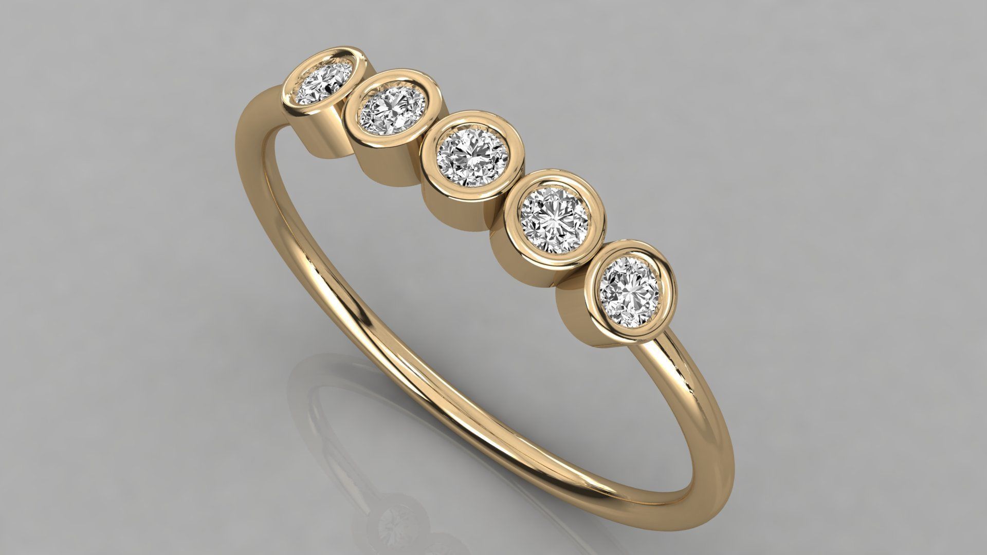 Women solitaire ring 3dm stl render detail 3D print model_3