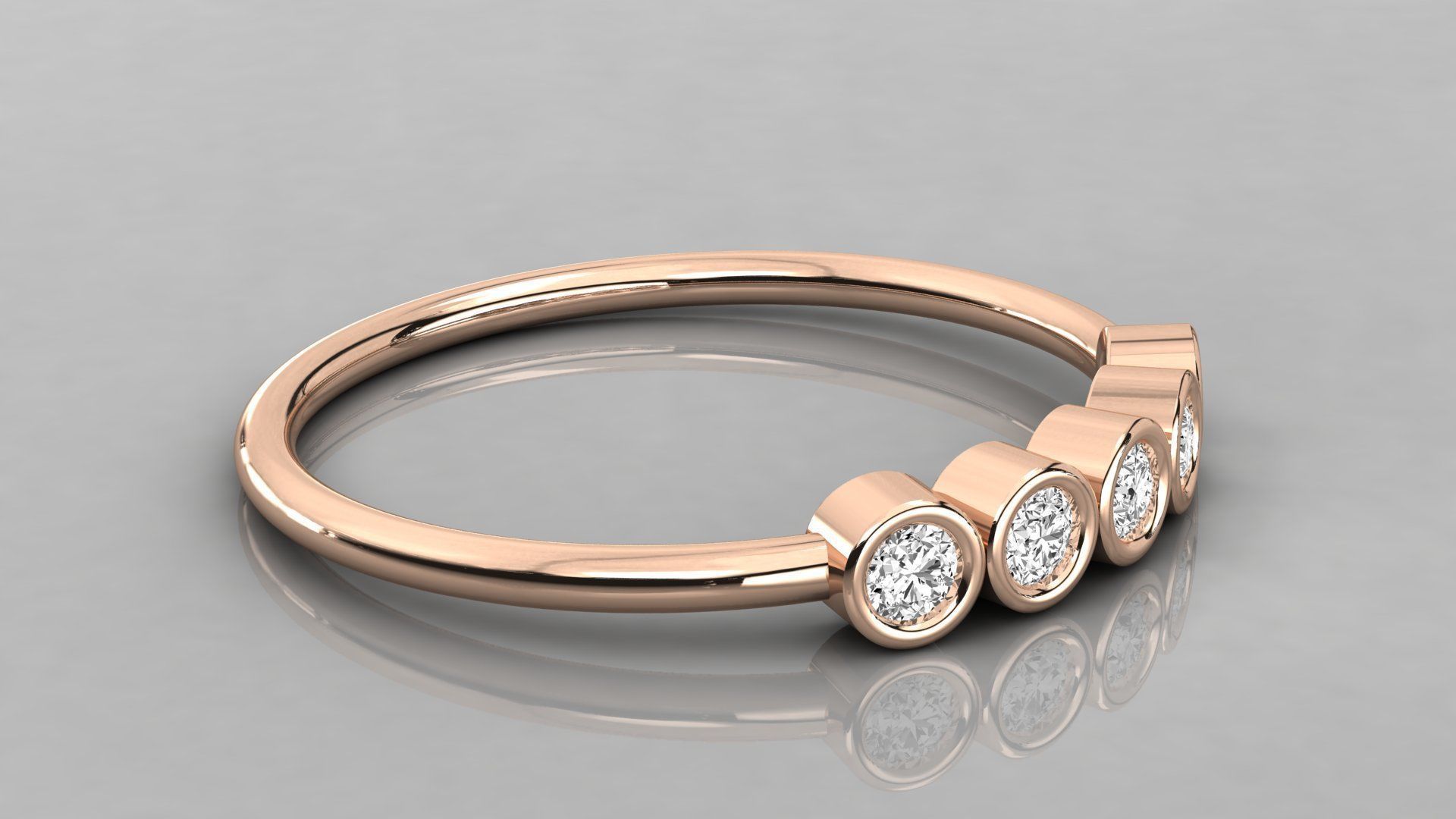 Women solitaire ring 3dm stl render detail 3D print model_4