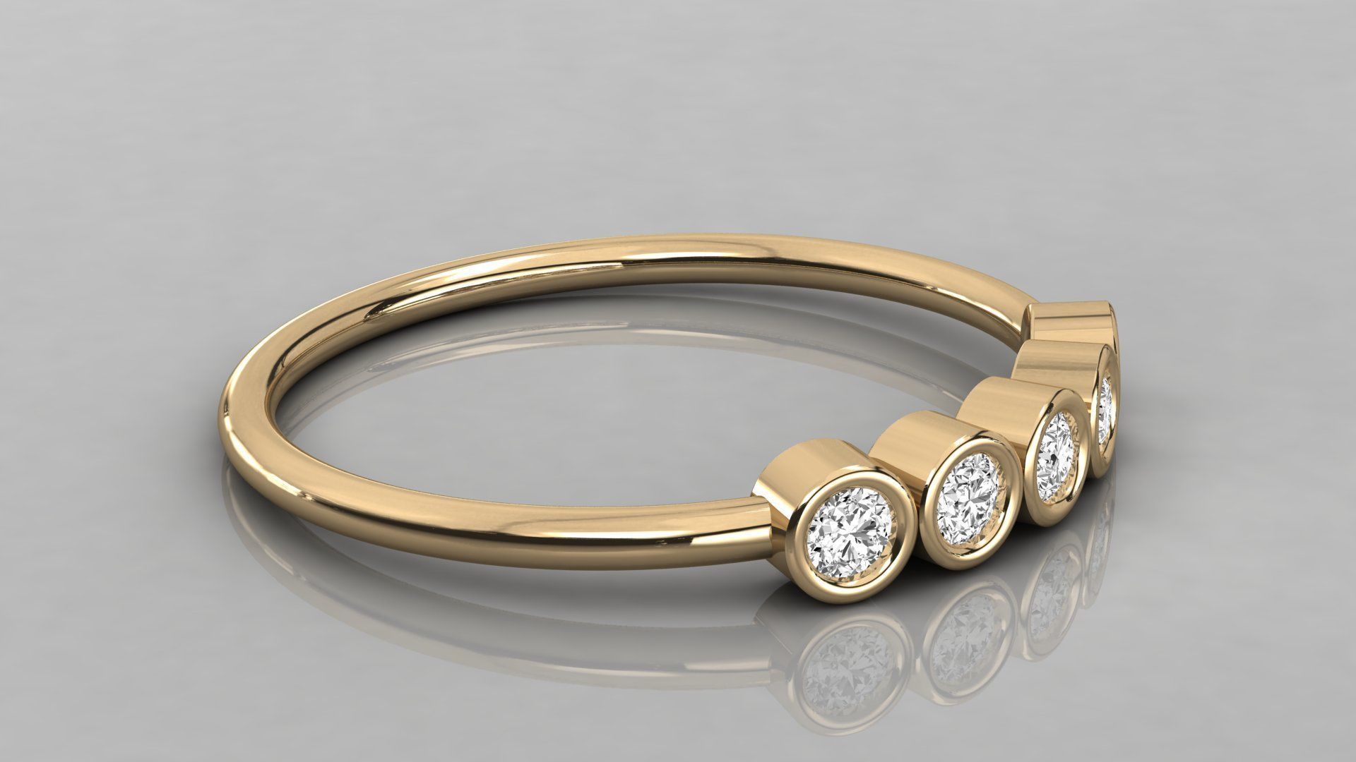 Women solitaire ring 3dm stl render detail 3D print model_6