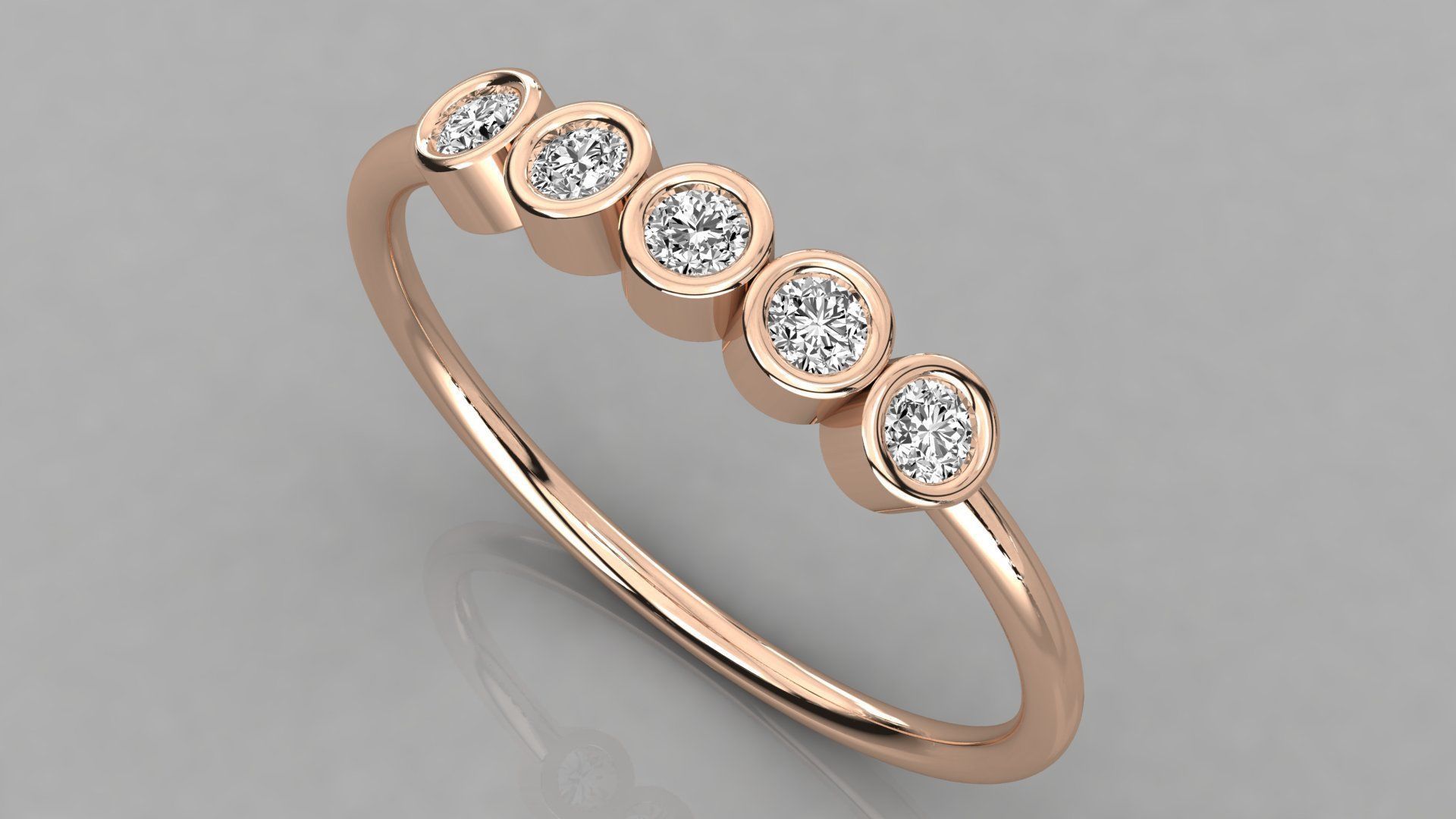 Women solitaire ring 3dm stl render detail 3D print model_1
