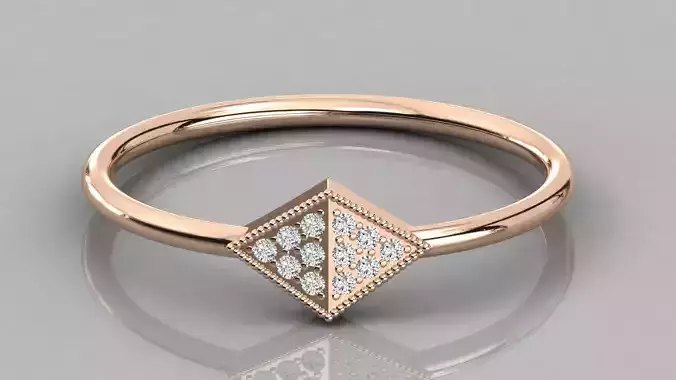 Women solitaire ring 3dm stl render detail 