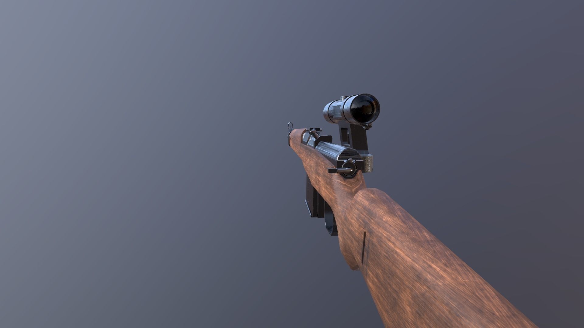 GEWEHR 43 Low Poly Sniper Rifle Low-poly 3D model_9