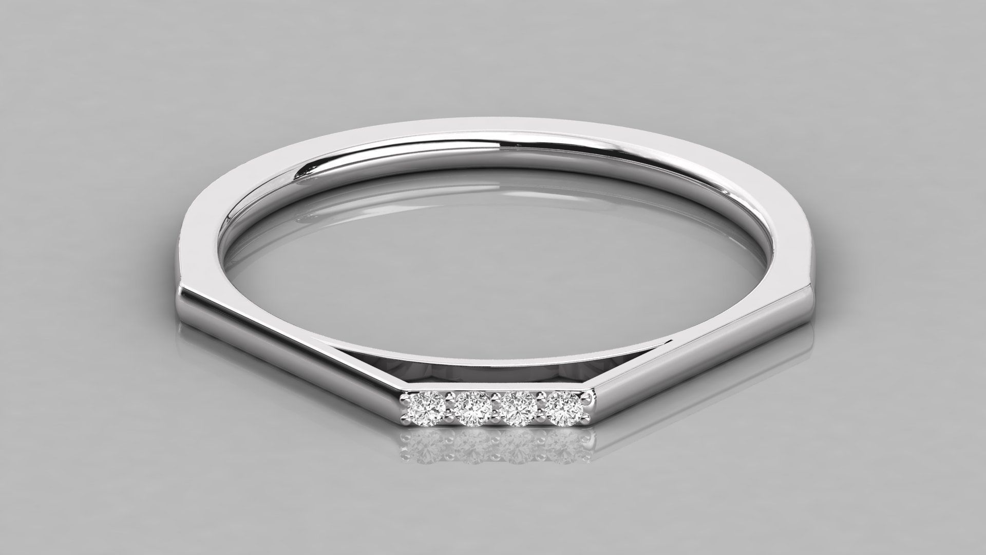 Women solitaire ring 3dm stl render detail 3D print model_7