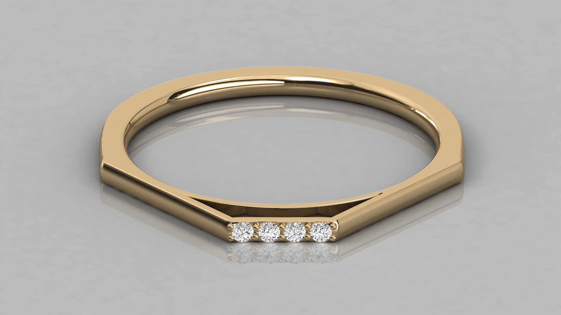 Women solitaire ring 3dm stl render detail 3D print model_8