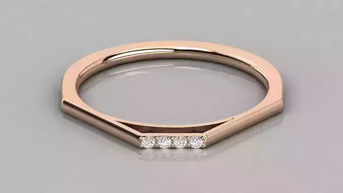 Women solitaire ring 3dm stl render detail 