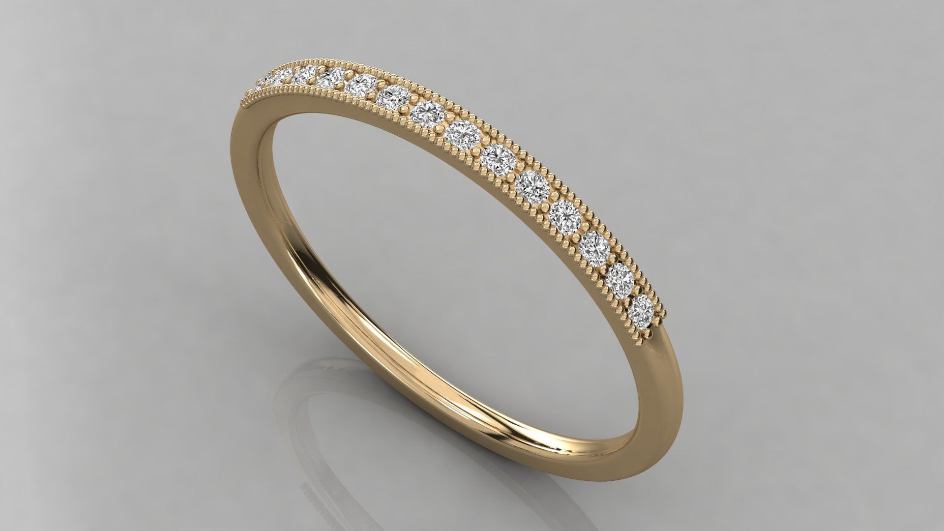 Women solitaire ring 3dm render detail  3D print model_2