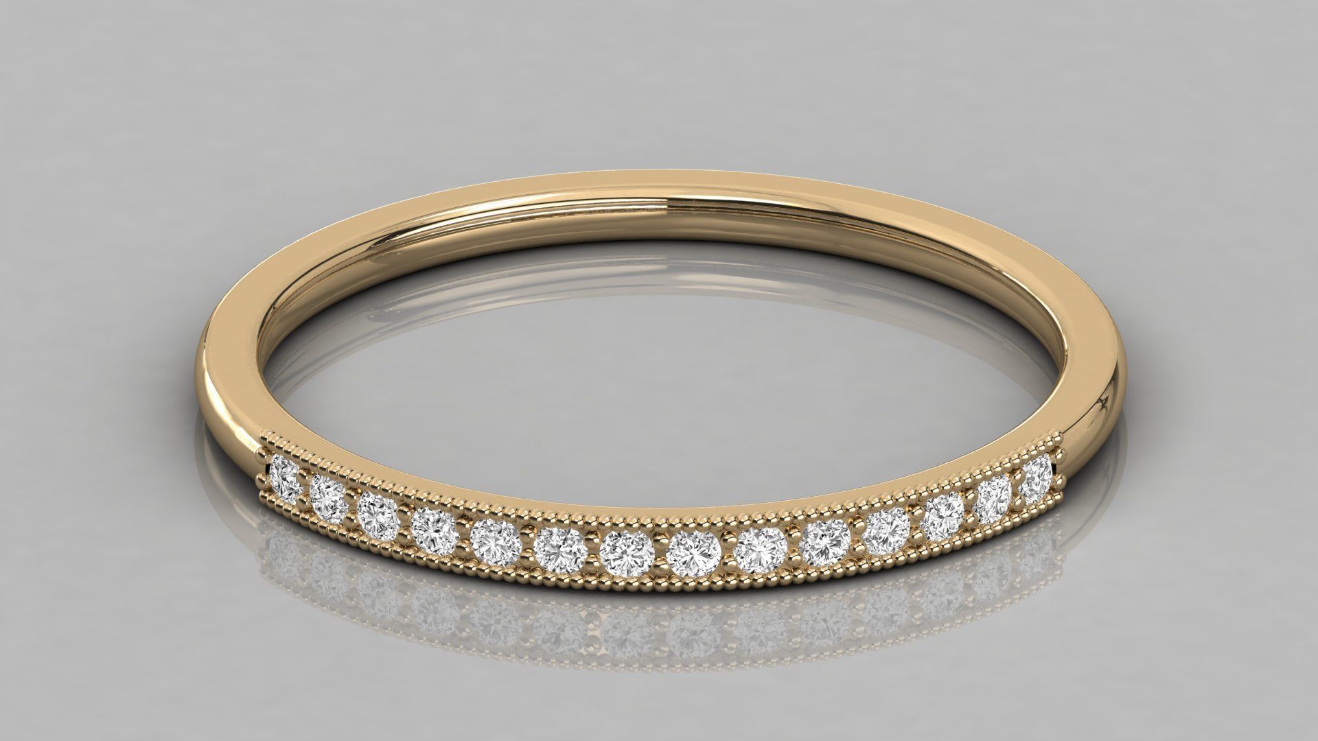 Women solitaire ring 3dm render detail  3D print model_8