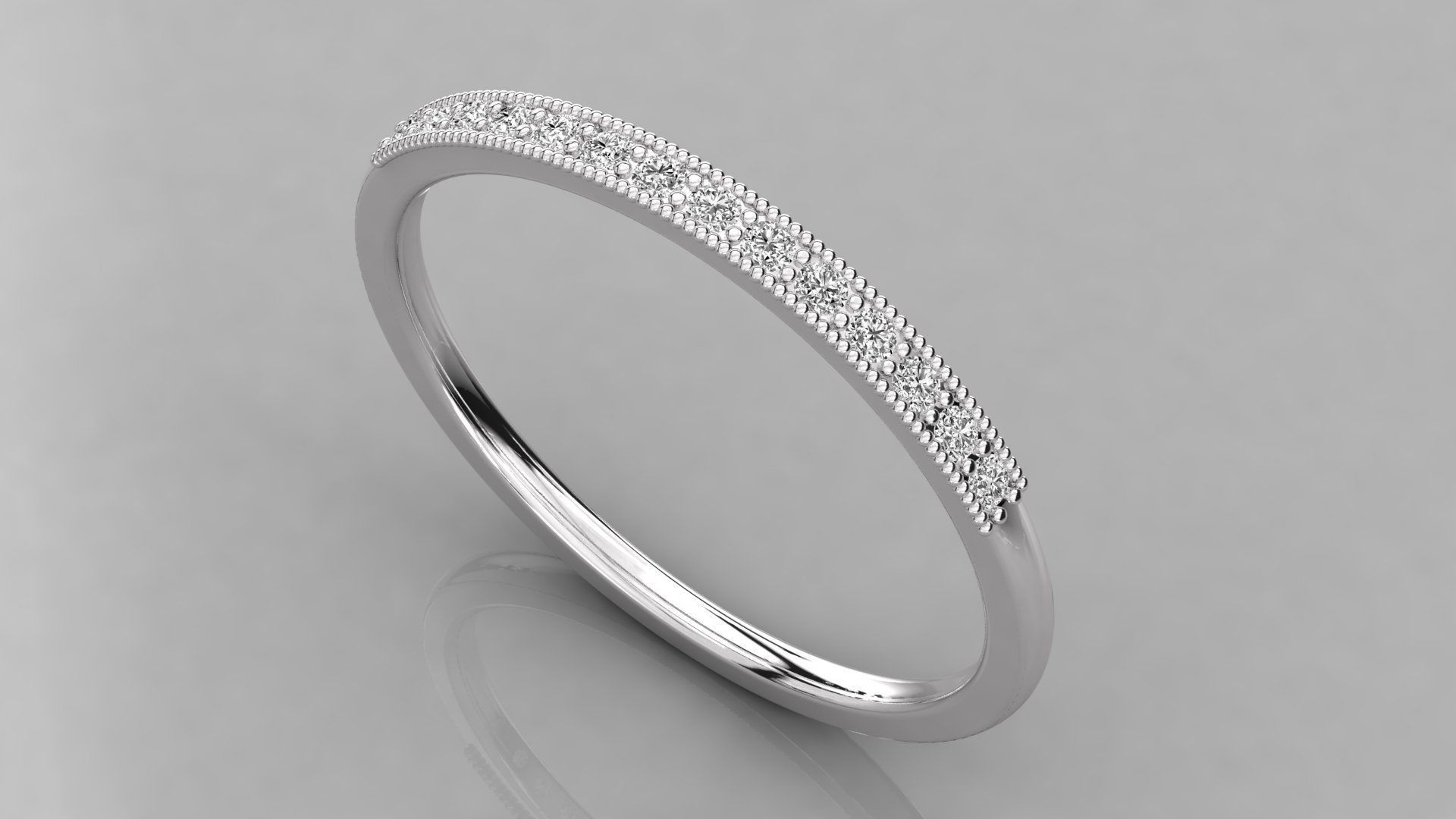 Women solitaire ring 3dm render detail  3D print model_1