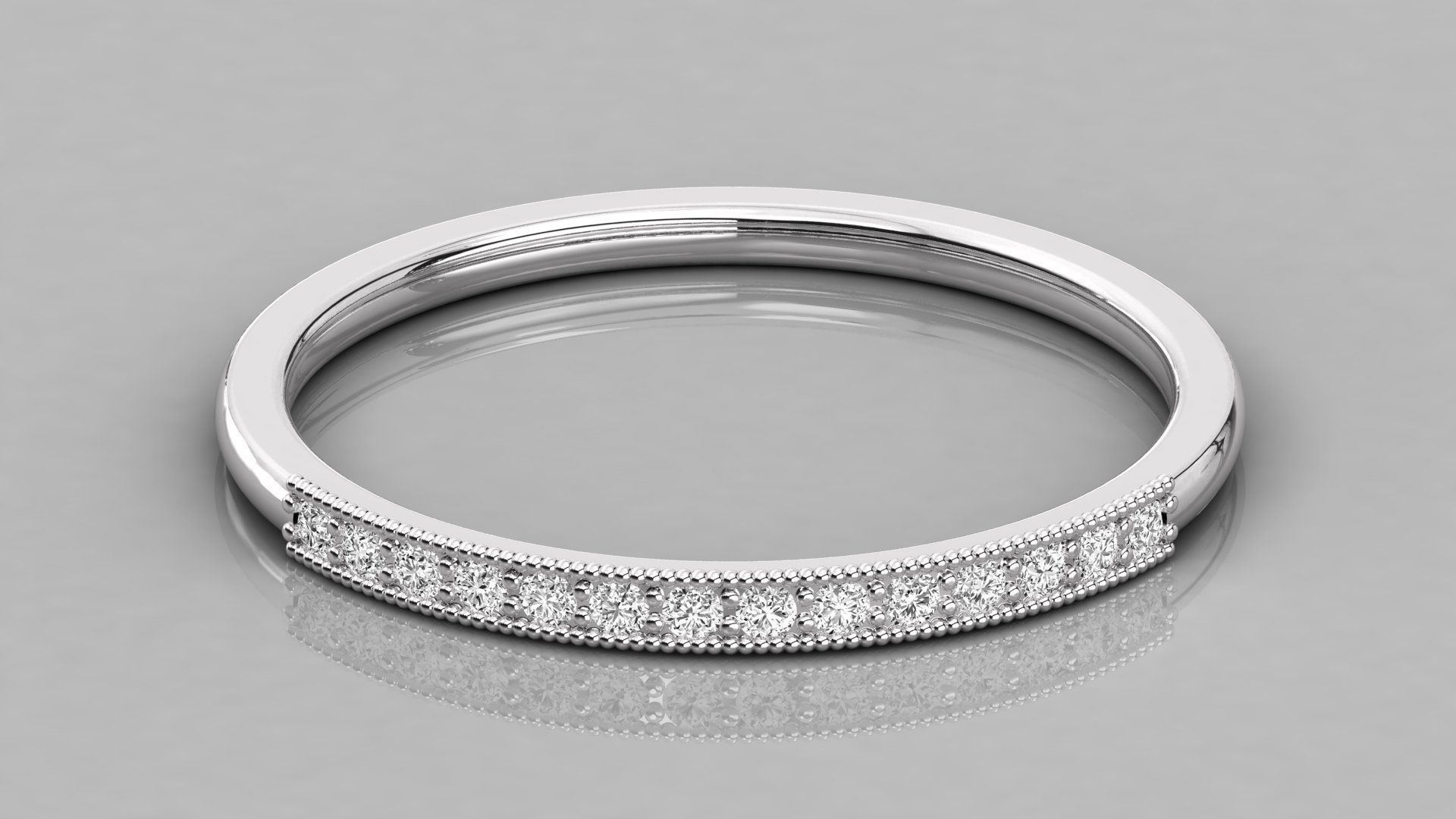 Women solitaire ring 3dm render detail  3D print model_7