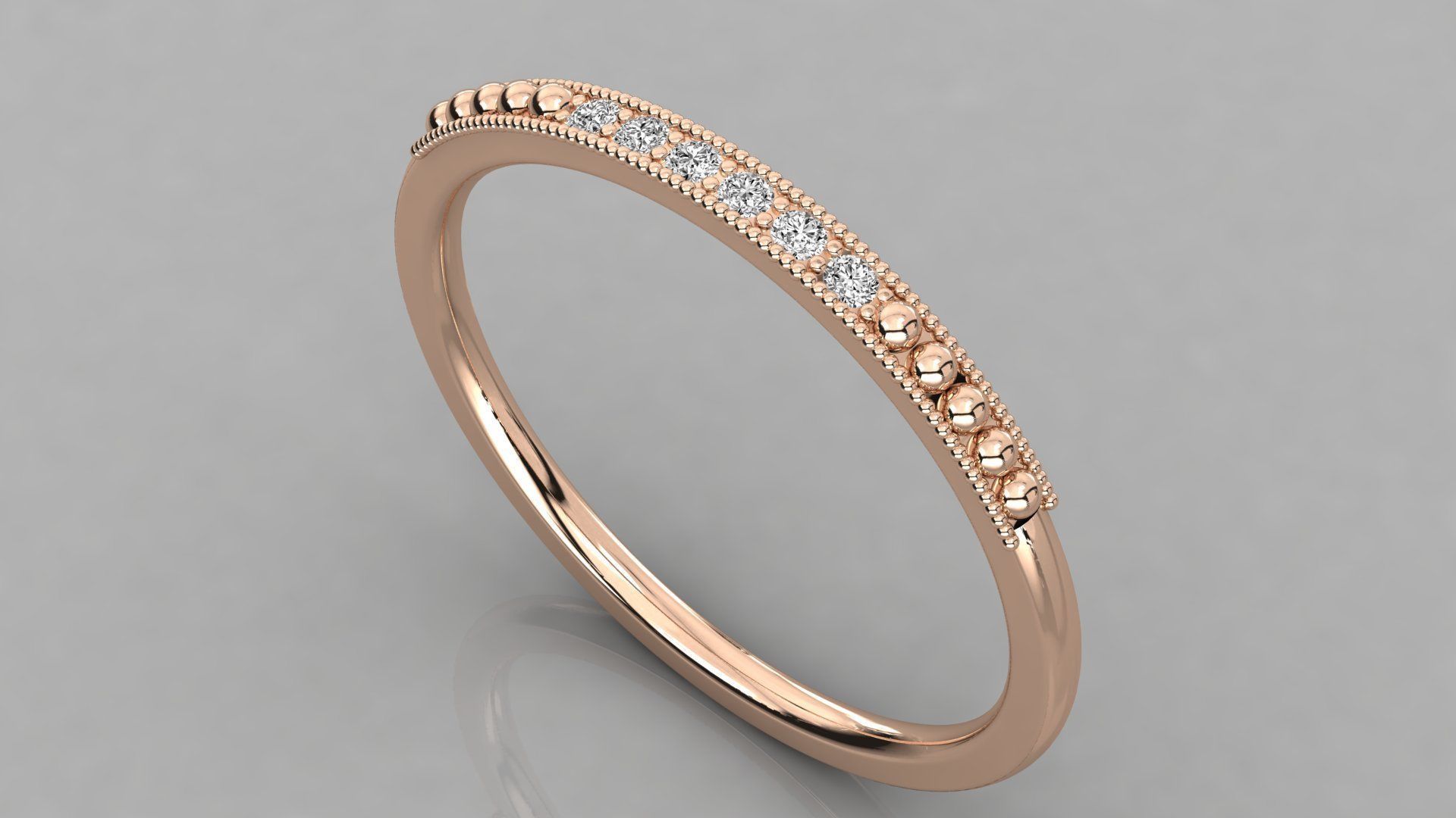 Women solitaire ring 3dm stl render detail 3D print model_1