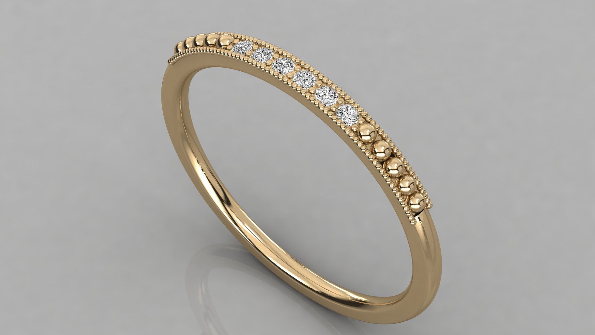 Women solitaire ring 3dm stl render detail 3D print model_3